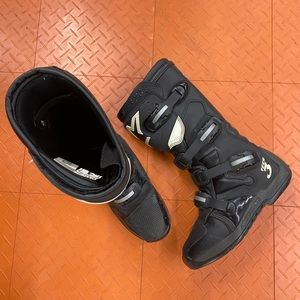 Alpine Stars Black Motorcycle Motorcross Boots Mens Size 10